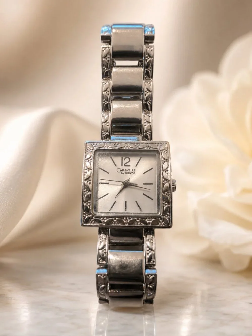 Caravelle by Bulova Women’s Silver-Tone Square Watch